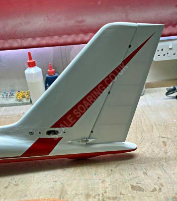 The completed fin and rudder.